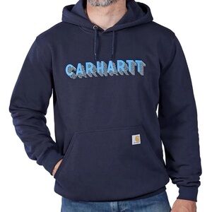 Carhartt Men's Deep Blue Rain Defender Hoodie